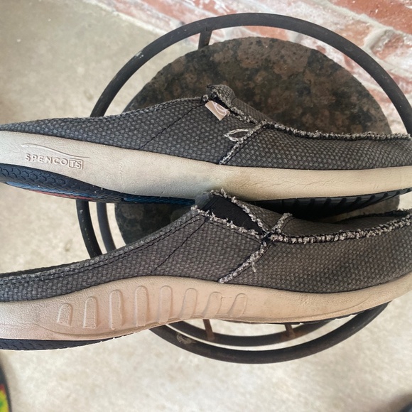 Spenco Men's Siesta Canvas Slides in Charcoal - Size 9 - Picture 3 of 8